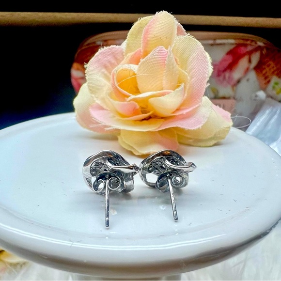 925 Sterling Silver Rhinestone Women’s Earrings - Picture 6 of 6